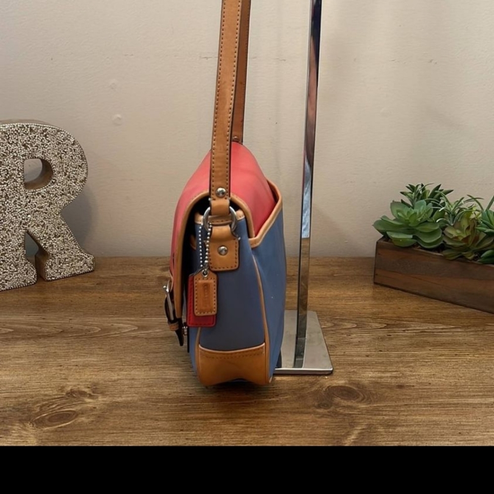 Coach Rare Multi Colour Solid Leather Satchel Lik… - image 4